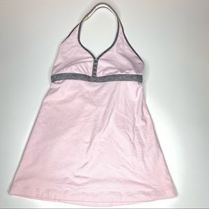 LULULEMON Hip Halter Tank Light Pink & Grey 6